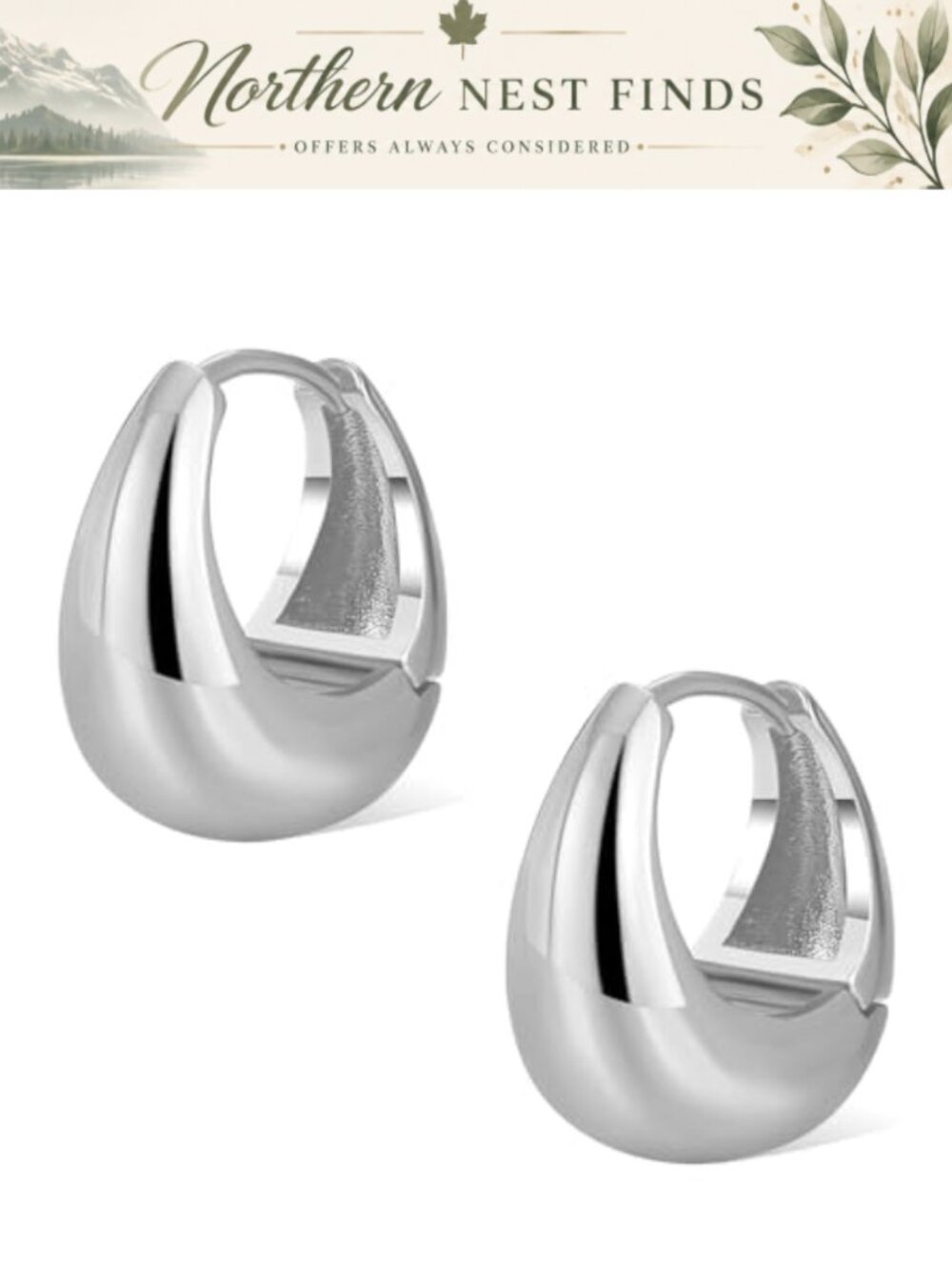 Hypoallergenic Chunky Thick Hoop Earrings Small Huggie Hoops Women's Jewelry